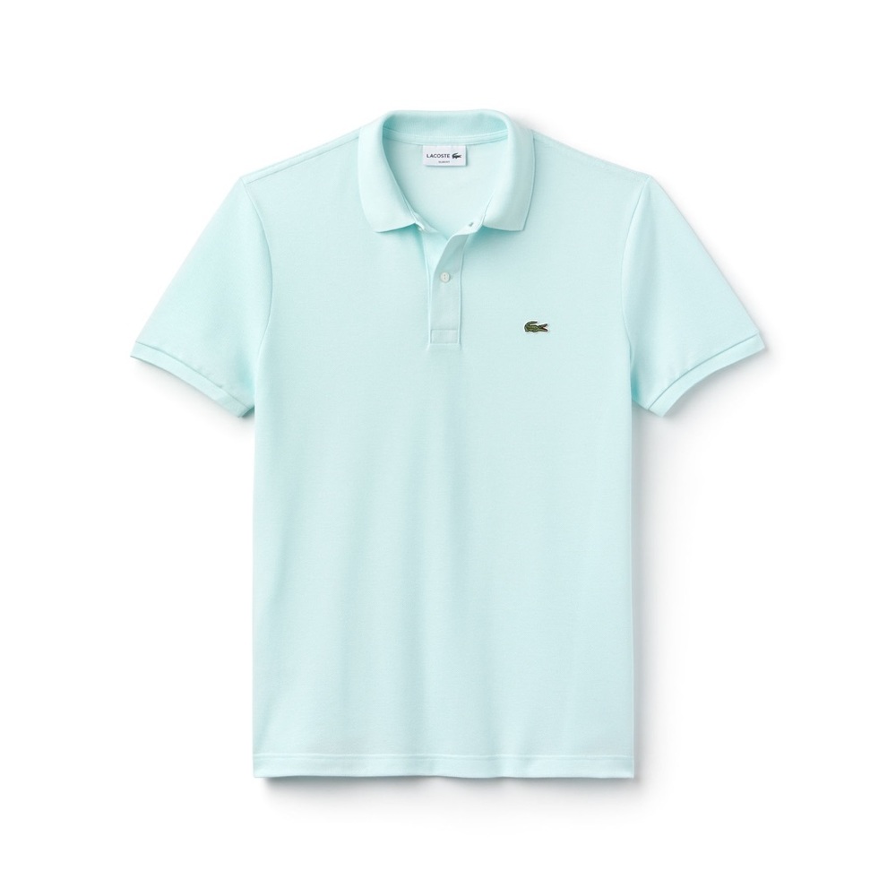 LACOSTE Men’s Slim Fit Polo! NWT! Sea green color!